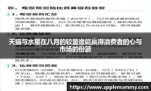 天猫与水星在八月的较量谁能赢得消费者的心与市场的份额